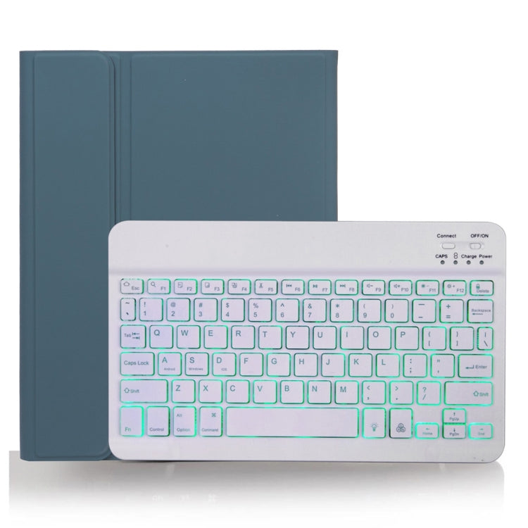 เคสแท็บเล็ตคีย์บอร์ดบลูทูธถอดได้ X-11BS ผิวเรียบสำหรับ iPad Pro 11 นิ้ว 2020 / 2018 พร้อมช่องใส่ปากกาและไฟแบ็คไลท์ คีย์บอร์ดสีขาว