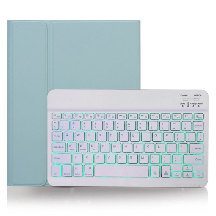 เคสแท็บเล็ตคีย์บอร์ดบลูทูธถอดได้ X-11BS ผิวเรียบสำหรับ iPad Pro 11 นิ้ว 2020 / 2018 พร้อมช่องใส่ปากกาและไฟแบ็คไลท์ คีย์บอร์ดสีขาว