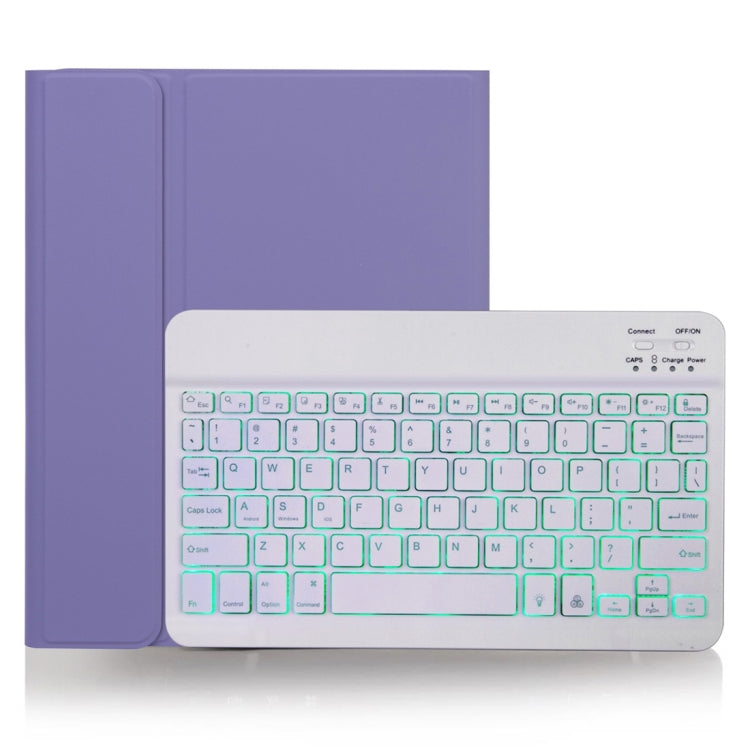 เคสแท็บเล็ตคีย์บอร์ดบลูทูธถอดได้ X-11BS ผิวเรียบสำหรับ iPad Pro 11 นิ้ว 2020 / 2018 พร้อมช่องใส่ปากกาและไฟแบ็คไลท์ คีย์บอร์ดสีขาว