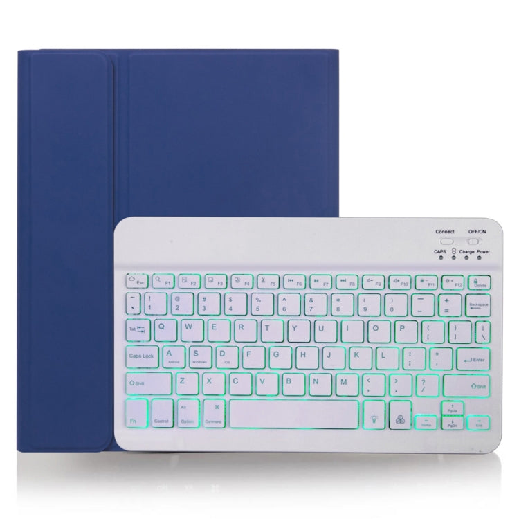 เคสแท็บเล็ตคีย์บอร์ดบลูทูธถอดได้ X-11BS ผิวเรียบสำหรับ iPad Pro 11 นิ้ว 2020 / 2018 พร้อมช่องใส่ปากกาและไฟแบ็คไลท์ คีย์บอร์ดสีขาว