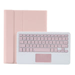 YT11B-A คีย์บอร์ดบลูทูธถอดได้สีลูกกวาด พร้อมเคสแท็บเล็ตหนัง พร้อมทัชแพด ช่องใส่ปากกาและที่จับ สำหรับ iPad Pro 11 2022 / 2021 / Air 5 / Air 4 สำหรับ iPad Pro 11 2022 / 2021 / Air 5 / Air 4