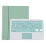 YT11B-A คีย์บอร์ดบลูทูธถอดได้สีลูกกวาด พร้อมเคสแท็บเล็ตหนัง พร้อมทัชแพด ช่องใส่ปากกาและที่จับ สำหรับ iPad Pro 11 2022 / 2021 / Air 5 / Air 4 สำหรับ iPad Pro 11 2022 / 2021 / Air 5 / Air 4