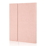เคสแท็บเล็ตหนังพร้อมคีย์บอร์ดบลูทูธพลาสติกถอดได้ลายผ้าไหม RK508 สำหรับ iPad Air 2 & Air 1 / Pro 9.7 นิ้ว & iPad 2017 & iPad 2018 พร้อมขาตั้งและช่องใส่ปากกา