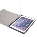เคสแท็บเล็ตหนังพร้อมคีย์บอร์ดบลูทูธพลาสติกถอดได้ลายผ้าไหม RK508 สำหรับ iPad Air 2 & Air 1 / Pro 9.7 นิ้ว & iPad 2017 & iPad 2018 พร้อมขาตั้งและช่องใส่ปากกา