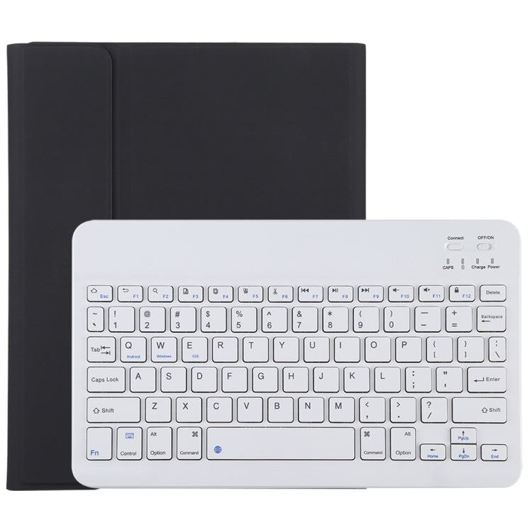 TG11B คีย์บอร์ดบลูทูธถอดได้สีขาว พร้อมเคสแท็บเล็ตหนังไมโครไฟเบอร์ สำหรับ iPad Pro 11 นิ้ว (2020) พร้อมช่องใส่ปากกาและที่จับ คีย์บอร์ดสีขาว