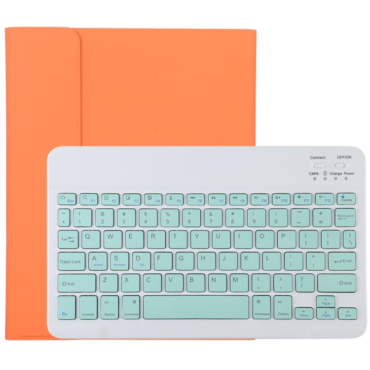 TG11B คีย์บอร์ดบลูทูธสีเขียวถอดได้ + เคสแท็บเล็ตหนังไมโครไฟเบอร์สำหรับ iPad Pro 11 นิ้ว (2020) พร้อมช่องใส่ปากกาและที่วาง, คีย์บอร์ดสีเขียว