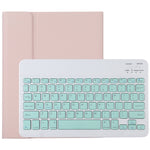 TG11B คีย์บอร์ดบลูทูธสีเขียวถอดได้ + เคสแท็บเล็ตหนังไมโครไฟเบอร์สำหรับ iPad Pro 11 นิ้ว (2020) พร้อมช่องใส่ปากกาและที่วาง, คีย์บอร์ดสีเขียว