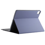T129 คีย์บอร์ดบลูทูธสีดำถอดได้ เคสแท็บเล็ตหนังไมโครไฟเบอร์สำหรับ iPad Pro 12.9 นิ้ว (2020) พร้อมที่วาง, คีย์บอร์ดสีดำ