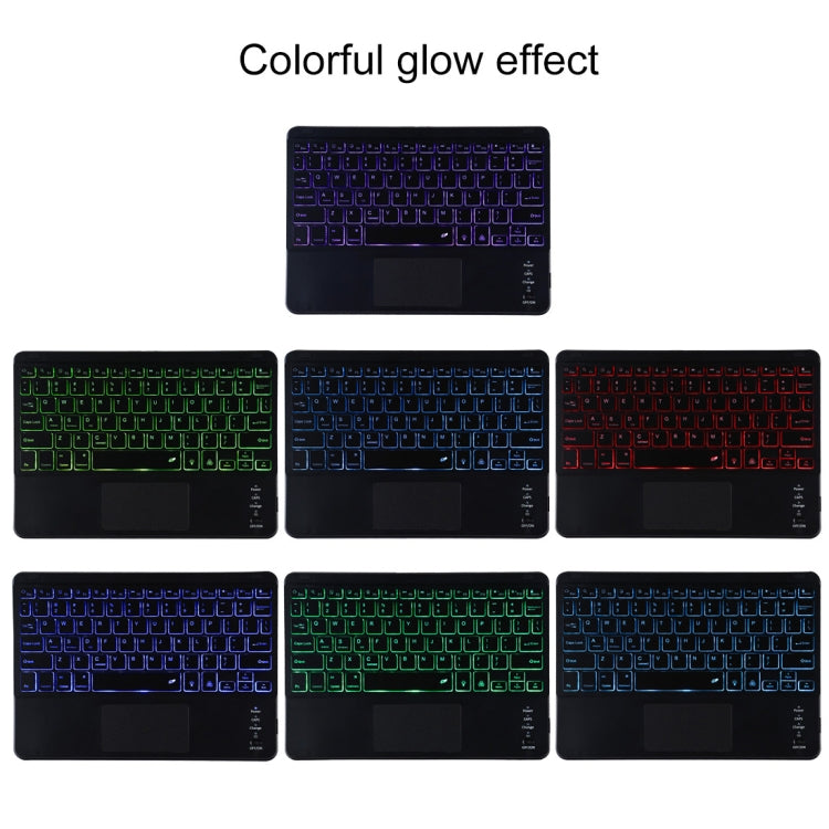 TG11BCS Detachable Bluetooth Black Keyboard Microfiber Leather Tablet Case for iPad Pro 11 inch (2020), with Backlight & Touchpad & Pen Slot & Holder, Black Keyboard