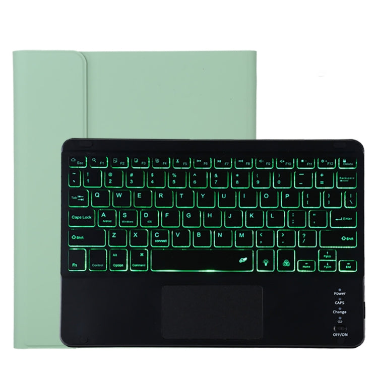 เคสแท็บเล็ตหนังไมโครไฟเบอร์สีดำพร้อมคีย์บอร์ดบลูทูธถอดได้ TG11BCS สำหรับ iPad Pro 11 นิ้ว (2020) พร้อมไฟแบ็คไลท์ ทัชแพด ช่องใส่ปากกา และที่จับ คีย์บอร์ดสีดำ
