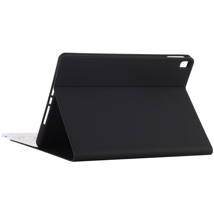 TG-102BC คีย์บอร์ดบลูทูธถอดได้สีชมพู + เคสแท็บเล็ตหนังไมโครไฟเบอร์สำหรับ iPad 10.2 นิ้ว / iPad Air (2019) พร้อมทัชแพด ช่องใส่ปากกาและที่ยึด คีย์บอร์ดสีชมพู