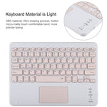 TG-102BC คีย์บอร์ดบลูทูธถอดได้สีชมพู + เคสแท็บเล็ตหนังไมโครไฟเบอร์สำหรับ iPad 10.2 นิ้ว / iPad Air (2019) พร้อมทัชแพด ช่องใส่ปากกาและที่ยึด คีย์บอร์ดสีชมพู