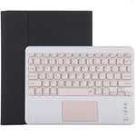 TG-102BC คีย์บอร์ดบลูทูธถอดได้สีชมพู + เคสแท็บเล็ตหนังไมโครไฟเบอร์สำหรับ iPad 10.2 นิ้ว / iPad Air (2019) พร้อมทัชแพด ช่องใส่ปากกาและที่ยึด คีย์บอร์ดสีชมพู