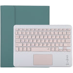 TG-102BC คีย์บอร์ดบลูทูธถอดได้สีชมพู + เคสแท็บเล็ตหนังไมโครไฟเบอร์สำหรับ iPad 10.2 นิ้ว / iPad Air (2019) พร้อมทัชแพด ช่องใส่ปากกาและที่ยึด คีย์บอร์ดสีชมพู