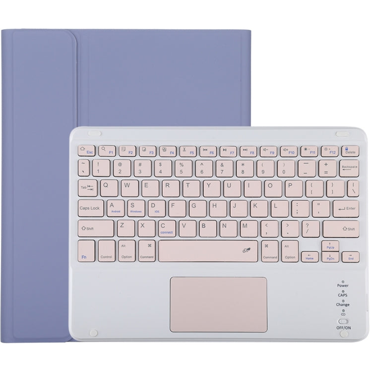 TG-102BC คีย์บอร์ดบลูทูธถอดได้สีชมพู + เคสแท็บเล็ตหนังไมโครไฟเบอร์สำหรับ iPad 10.2 นิ้ว / iPad Air (2019) พร้อมทัชแพด ช่องใส่ปากกาและที่ยึด คีย์บอร์ดสีชมพู
