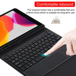 TG-102BC คีย์บอร์ด Bluetooth สีดำถอดแยกได้ + เคสแท็บเล็ตหนังไมโครไฟเบอร์สำหรับ iPad 10.2 นิ้ว / iPad Air (2019) พร้อมทัชแพด ช่องใส่ปากกา และที่ยึด, TG-102BC