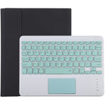 TG-102BC คีย์บอร์ดบลูทูธถอดได้สีเขียว + เคสแท็บเล็ตหนังไมโครไฟเบอร์สำหรับ iPad 10.2 นิ้ว / iPad Air (2019) พร้อมทัชแพด ช่องใส่ปากกาและที่จับ คีย์บอร์ดสีเขียว