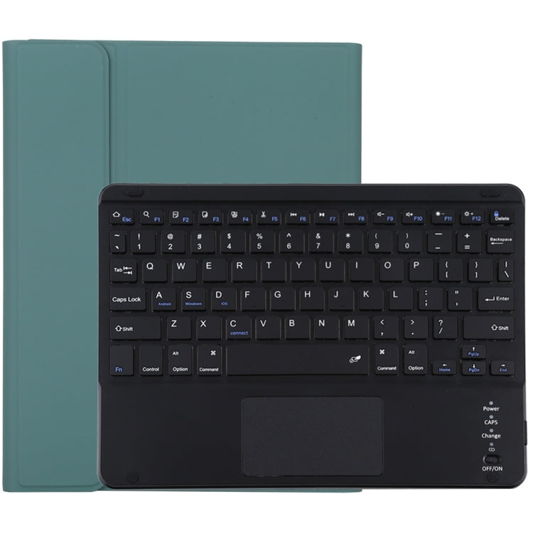 TG109BC คีย์บอร์ด Bluetooth สีดำถอดแยกได้ + เคสแท็บเล็ตหนังไมโครไฟเบอร์สำหรับ iPad Air 2020 พร้อมทัชแพด ช่องใส่ปากกา และที่ยึด, TG109BC