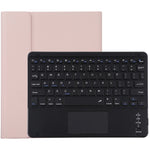 TG109BC คีย์บอร์ด Bluetooth สีดำถอดแยกได้ + เคสแท็บเล็ตหนังไมโครไฟเบอร์สำหรับ iPad Air 2020 พร้อมทัชแพด ช่องใส่ปากกา และที่ยึด, TG109BC