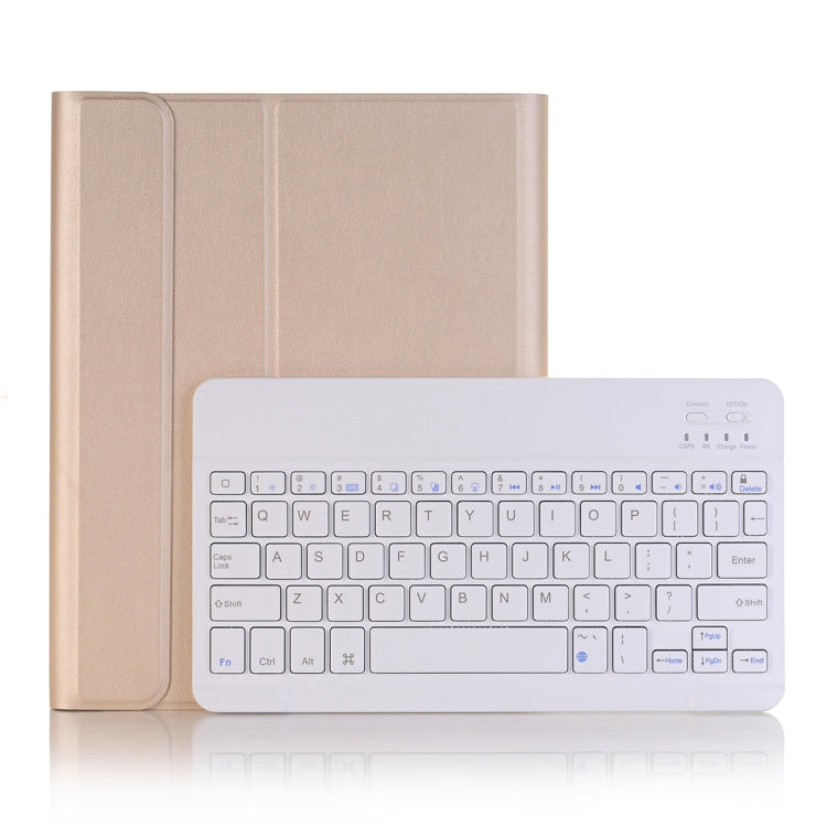 A102B สำหรับ iPad 10.2 นิ้ว 2019 คีย์บอร์ด Bluetooth ถอดแยกได้บางพิเศษ เคสแท็บเล็ตหนังพร้อมขาตั้งและช่องใส่ปากกา, A102B สีดำ, A102B สีทอง, A102B สีน้ำเงิน, A102B สีโรสโกลด์