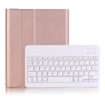 A102B สำหรับ iPad 10.2 นิ้ว 2019 คีย์บอร์ด Bluetooth ถอดแยกได้บางพิเศษ เคสแท็บเล็ตหนังพร้อมขาตั้งและช่องใส่ปากกา, A102B สีดำ, A102B สีทอง, A102B สีน้ำเงิน, A102B สีโรสโกลด์