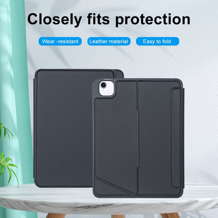 T11-AS สำหรับ iPad Air 11 2025 / Air 5 / 4 10.9 / Pro 11 2022&2021&2020&2018 คีย์บอร์ด Bluetooth แบบแยกชิ้นพร้อมไฟพื้นหลังและทัชด้านหลัง เคสหนัง, T11-AS