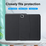 T129-AS สำหรับ iPad Air 13 2025 / Pro 12.9 2022 / 2021 / 2020 / 2018 คีย์บอร์ด Bluetooth แบบแยกชิ้นพร้อมไฟพื้นหลังและทัช เคสหนัง, T129-AS