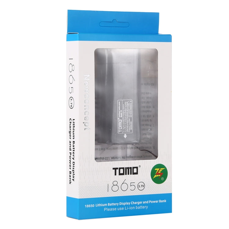 เครื่องชาร์จแบตเตอรี่สมาร์ท TOMO P2 USB 2 ก้อน พร้อมไฟแสดงสถานะ สำหรับแบตเตอรี่ Li-ion 18650, TOMO P2
