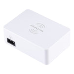 WLX-818F ที่ชาร์จ 6 in 1 10W QC3.0 ชาร์จไร้สาย + USB-C / Type-C + 4 พอร์ต USB พร้อมหน้าจอแสดงผล LCD อัจฉริยะ, ปลั๊ก EU / AU, ปลั๊ก EU / AU (สีขาว)