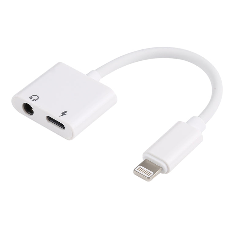 GL011 อะแดปเตอร์ชาร์จเสียง 2 in 1 8 Pin ตัวเมีย + 3.5mm ตัวเมีย เป็น 8 Pin ตัวผู้