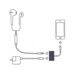 GL011 อะแดปเตอร์ชาร์จเสียง 2 in 1 8 Pin ตัวเมีย + 3.5mm ตัวเมีย เป็น 8 Pin ตัวผู้