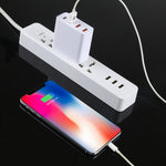 ที่ชาร์จติดผนังเดินทาง A3P กำลังขับสูงสุด 3A USB-C / Type-C + QC3.0 + USB คู่ 4 ช่อง, ปลั๊กสหรัฐอเมริกา