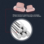 ปลั๊กกันฝุ่นโลหะสำหรับพอร์ตชาร์จ 8 พินแบบสากล 2 ชิ้น สำหรับ iPhone