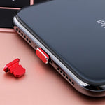 ปลั๊กกันฝุ่นโลหะสำหรับพอร์ตชาร์จ 8 พินแบบสากล 2 ชิ้น สำหรับ iPhone