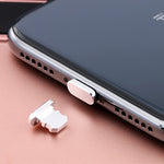 ปลั๊กกันฝุ่นโลหะสำหรับพอร์ตชาร์จ 8 พินแบบสากล 2 ชิ้น สำหรับ iPhone