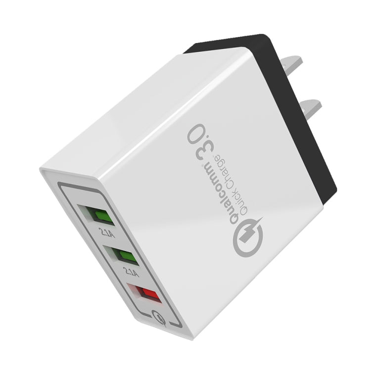 ที่ชาร์จเดินทาง AR-QC-03 ชาร์จเร็ว 2.1A 3 ช่อง USB, ปลั๊กสหรัฐอเมริกา, AR-QC-03 US, ปลั๊ก AR-QC-03 US สีน้ำเงิน