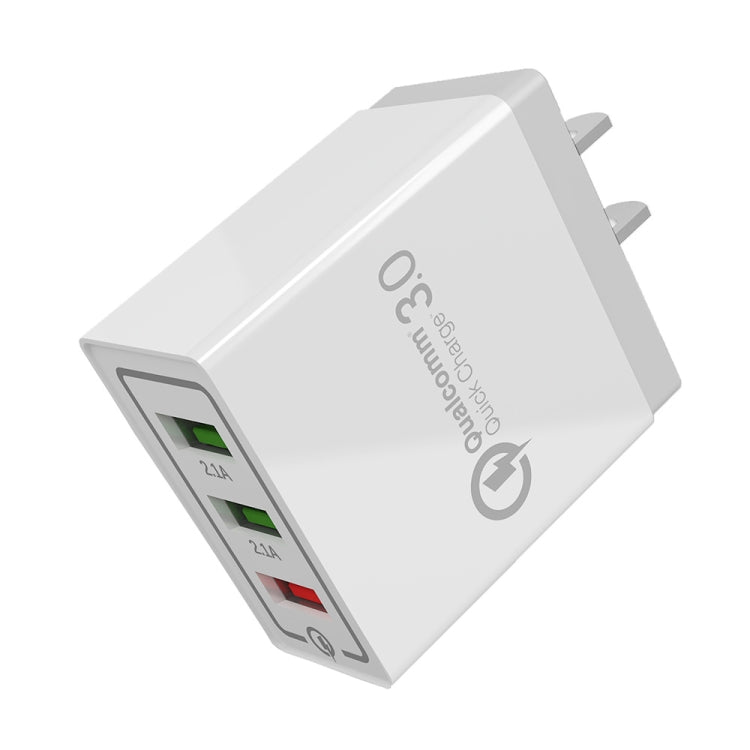 ที่ชาร์จเดินทาง AR-QC-03 ชาร์จเร็ว 2.1A 3 ช่อง USB, ปลั๊กสหรัฐอเมริกา, AR-QC-03 US, ปลั๊ก AR-QC-03 US สีน้ำเงิน