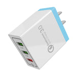 ที่ชาร์จเดินทาง AR-QC-03 ชาร์จเร็ว 2.1A 3 ช่อง USB, ปลั๊กสหรัฐอเมริกา, AR-QC-03 US, ปลั๊ก AR-QC-03 US สีน้ำเงิน