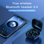หูฟังบลูทูธสวมหู 258 พร้อมกล่องชาร์จและจอดิจิทัล รองรับสัมผัส, HD Call, ผู้ช่วยเสียง และ NFC, MD03 สีดำ, 258 สีขาว