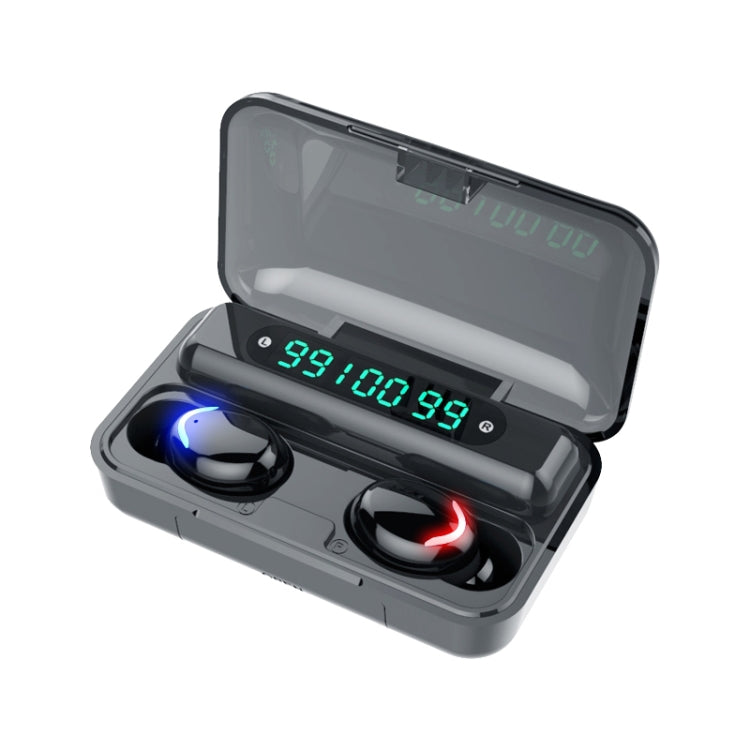 F9-5C หูฟังบลูทูธลดเสียงรบกวนพร้อมหน้าจอดิจิทัลสามจอ, F9-5C ไม่มีสายคล้อง สีดำ