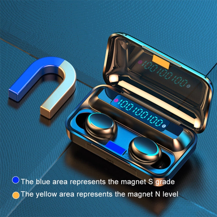 F9-5C หูฟังบลูทูธลดเสียงรบกวนพร้อมหน้าจอดิจิทัลสามจอ, F9-5C ไม่มีสายคล้อง สีดำ