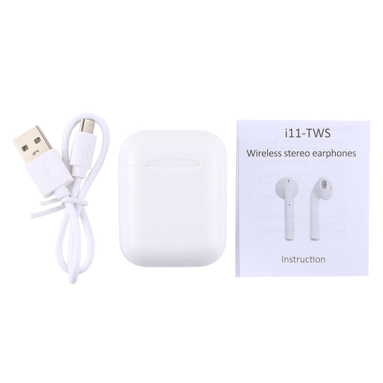 i11-TWS หูฟังสเตอริโอไร้สาย Bluetooth V5.0 พร้อมกล่องชาร์จแม่เหล็ก Compatible กับ iOS & Android
