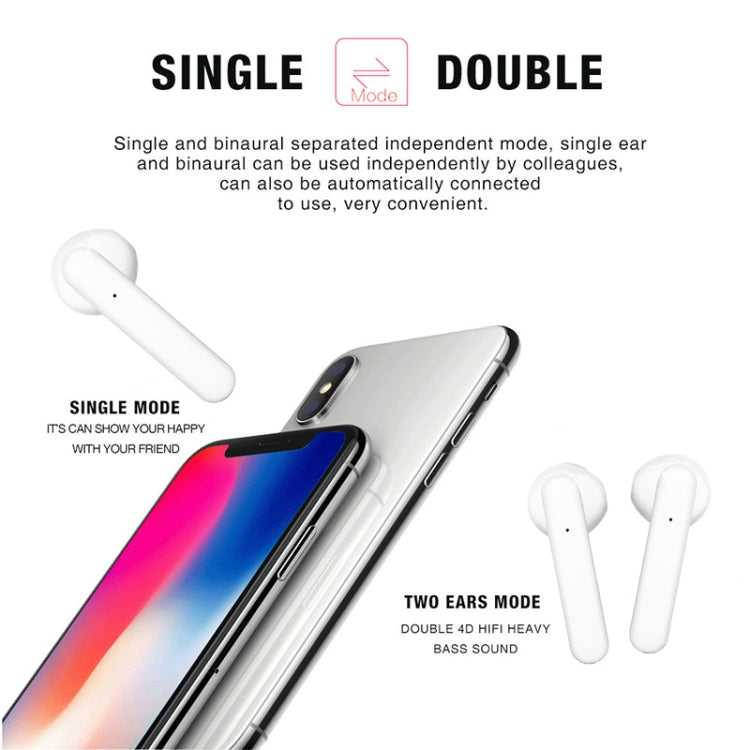 หูฟังไร้สาย X26 TWS Bluetooth 5.0 แบบสัมผัส พร้อมกล่องชาร์จแม่เหล็ก, รองรับผู้ช่วยเสียงและการโทร, สีชมพู, น้ำเงิน, ขาว