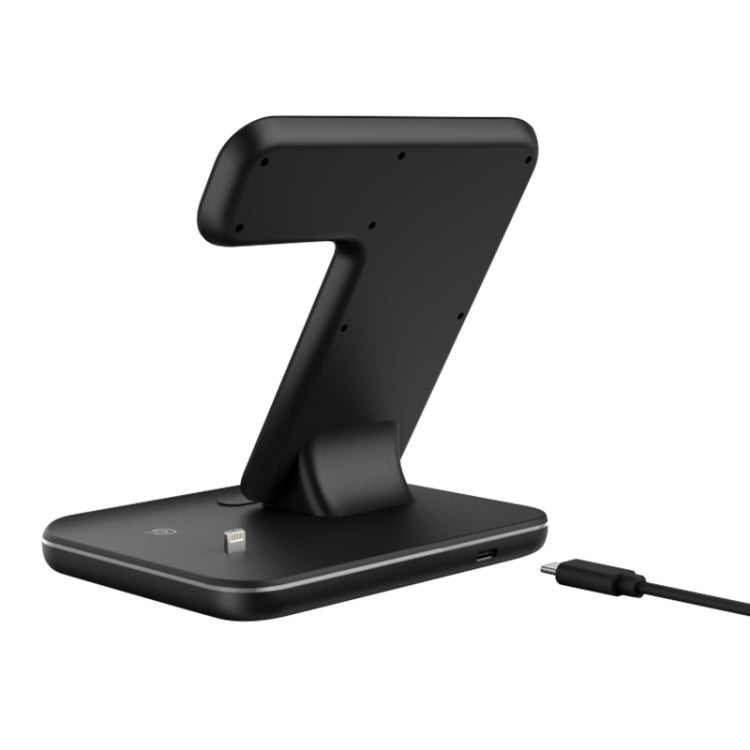 Z5 ชาร์จไร้สายแม่เหล็กตั้งตรง Qi สำหรับโทรศัพท์มือถือ, Apple Watch และ AirPods / Xiaomi Redmi AirDots พร้อมไฟวงแหวนสัมผัส, Z5