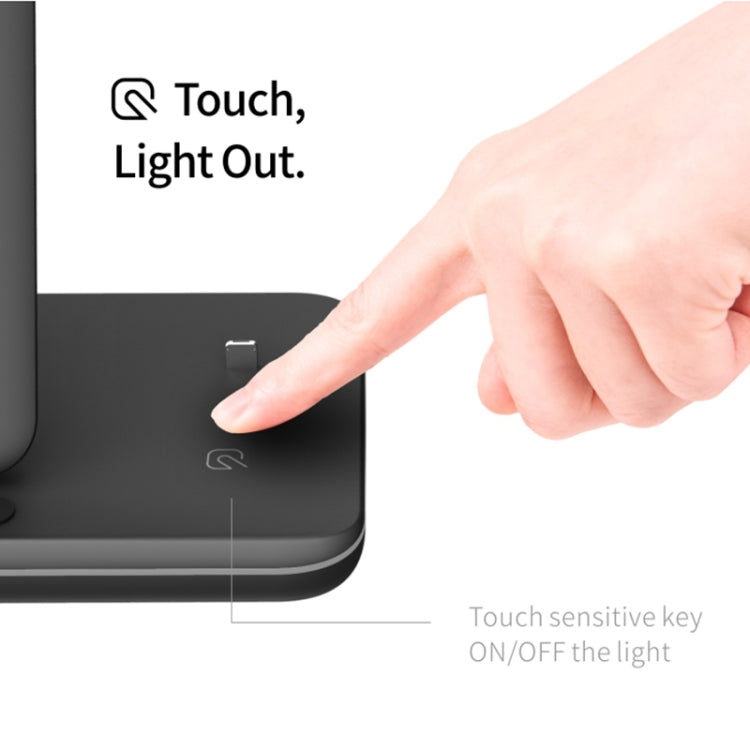 Z5 ชาร์จไร้สายแม่เหล็กตั้งตรง Qi สำหรับโทรศัพท์มือถือ, Apple Watch และ AirPods / Xiaomi Redmi AirDots พร้อมไฟวงแหวนสัมผัส, Z5