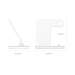 Z5 ชาร์จไร้สายแม่เหล็กตั้งตรง Qi สำหรับโทรศัพท์มือถือ, Apple Watch และ AirPods / Xiaomi Redmi AirDots พร้อมไฟวงแหวนสัมผัส, Z5