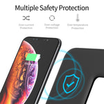 Z5 ชาร์จไร้สายแม่เหล็กตั้งตรง Qi สำหรับโทรศัพท์มือถือ, Apple Watch และ AirPods / Xiaomi Redmi AirDots พร้อมไฟวงแหวนสัมผัส, Z5