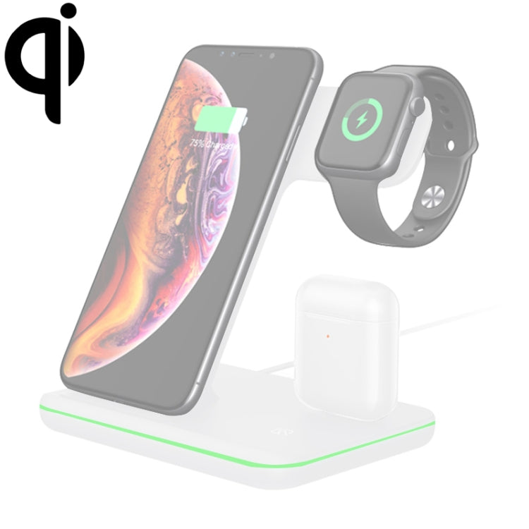 Z5 ชาร์จไร้สายแม่เหล็กตั้งตรง Qi สำหรับโทรศัพท์มือถือ, Apple Watch และ AirPods / Xiaomi Redmi AirDots พร้อมไฟวงแหวนสัมผัส, Z5