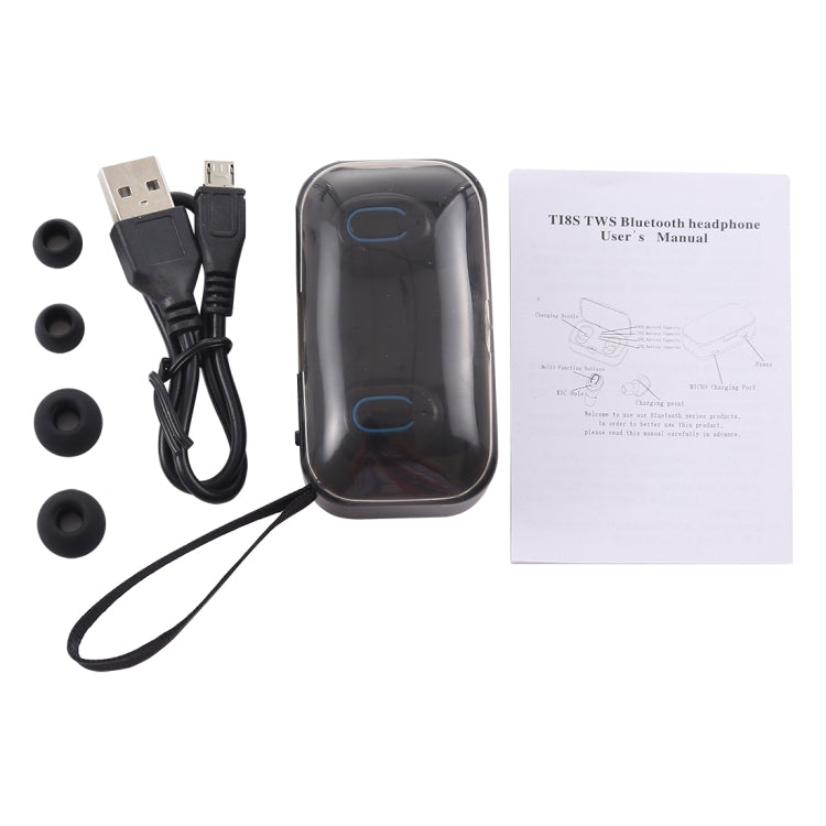 TI8S TWS หูฟังสเตอริโอไร้สาย Bluetooth 5.0 สวยงาม พร้อมกล่องชาร์จ