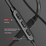 หูฟังบลูทูธสปอร์ตแบบคล้องคอสายกลม Bluetooth 5.1 พร้อมฟังก์ชันแม่เหล็ก, สีดำ, สีแดง, สีขาว